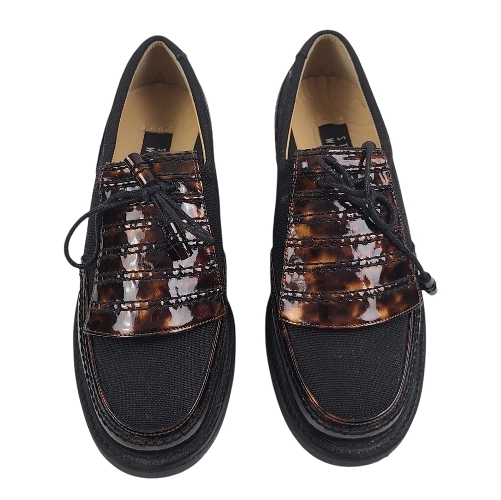New Stuart Weitzman Tortoise Kiltie‎ Oxford With Spikes Golf Shoes sz 6 - Picture 6 of 8